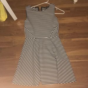 Striped paneled dress